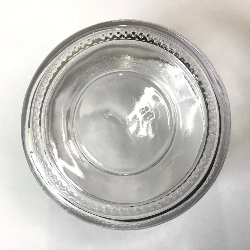 Vintage Bowl Heavy Thick Clear Glass Textured Pebbled Dimpled Dish 4.75” Diam.